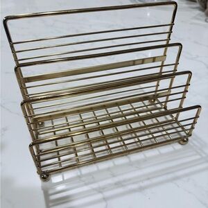 5/$25 Office Gold Metal File Rack